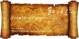 Zsemle Ágnes névjegykártya